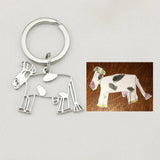 Children Cartoon Cut Pendant Key Chain Stainless Steel Logo Photo Keychain