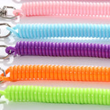 Plastic Spring Rope Keychain Figure Pendant Bag Decoration Ornaments