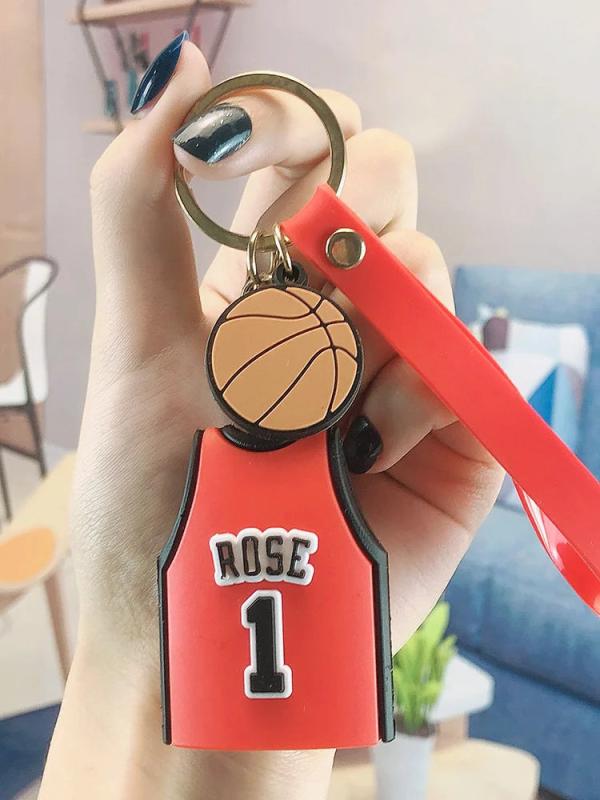 Athlete's Sport Shirt Key Chain Basketball Pendant Doll
