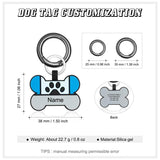 Personalized Cat Dog Tags Keychain Double Side Engraving Pet ID Name