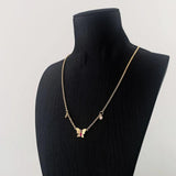 925 Sterling Silver Butterfly Necklace Link Chain Vintage Gift