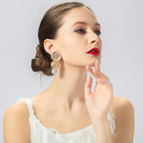 Vintage Hammered Texture Round Disc Clip on Earrings Matte Platting for Women ZA