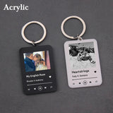 Acrylic Music Board Keychain Personalized Photo Car Keyrings