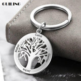 Family Tree of Life Round Pendant Key Chain