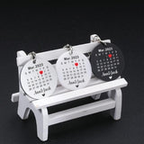 Calendar Keychain Couple Gift Customization Single Letter Acrylic Keychains