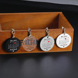 Calendar Keychain Couple Gift Customization Single Letter Acrylic Keychains