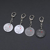 Calendar Keychain Couple Gift Customization Single Letter Acrylic Keychains