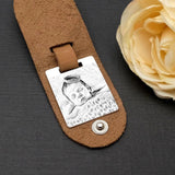 Custom Photo Leather Keychain Engraved Keyring