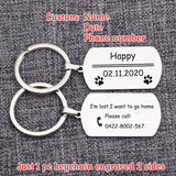 Personalized Dog ID Tag Keychain Collar Accessories Double Sided