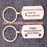 Personalized Dog ID Tag Keychain Collar Accessories Double Sided