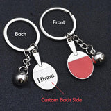 Table Tennis Souvenir Keychain with Engraving