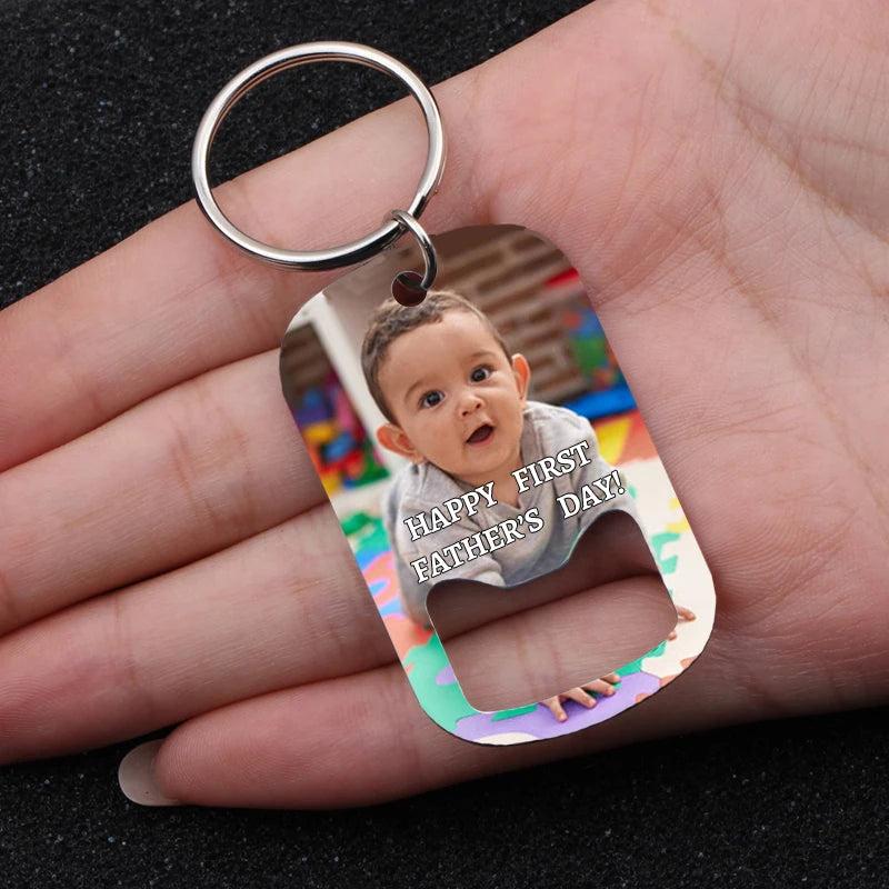 Photo Opener Father's Gift Grandpa Papa Keychain Bag Charm