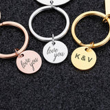 Personalized Calendar KeyChain Ring Engraved Date Wedding Keyring Gift