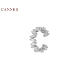 925 Sterling Silver Zircon Clip Earrings for Women