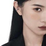 1PC Agate Sterling Silver Clip Earrings No Holes Ear Cuff Pendientes Plata 925