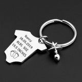 Personalized Baby Keychain Name Date Height For Newborn Birthday Gift