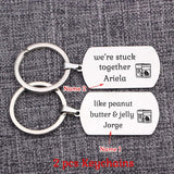 Personalized PB&J Couple Keyrings Keychain