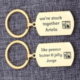 Personalized PB&J Couple Keyrings Keychain