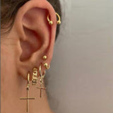 Cross Chain Earrings Set For Girls Without Piercing, Ear Clip Jewelry