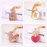 Diamond Figure Perfume Bottle Keychain Couple Present