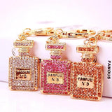 Diamond Figure Perfume Bottle Keychain Couple Present