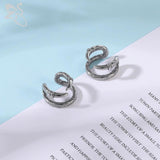 Skull Stainless Steel Ear Cuff Octopus Tentacles Ear Clips Earrings