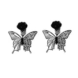 Gothic Rose Butterfly Ear Clip Hollow Pattern Earring