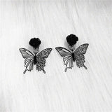 Gothic Rose Butterfly Ear Clip Hollow Pattern Earring