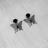 Gothic Rose Butterfly Ear Clip Hollow Pattern Earring