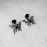 Gothic Rose Butterfly Ear Clip Hollow Pattern Earring