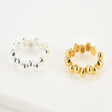 925 Silver Beads Charms Ear Cuff Earring Earcuff Non Piercing Clips Women