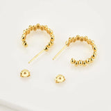 925 Silver Beads Charms Ear Cuff Earring Earcuff Non Piercing Clips Women
