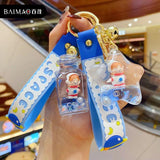 Floating Astronaut Key Chain Quicksand Bag Pendant Anime Keychain