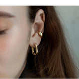 Minimalist S925 Sterling Silver Ear Cuff Clip Earrings