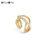 925 Silver Contour Ear Cuff Earring Punk Jewelry