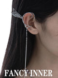 Dragonfly Metal Wing Ear Clip Earring Tassel Hollow Punk Jewelry