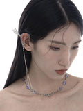 Dragonfly Metal Wing Ear Clip Earring Tassel Hollow Punk Jewelry