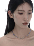 Dragonfly Metal Wing Ear Clip Earring Tassel Hollow Punk Jewelry