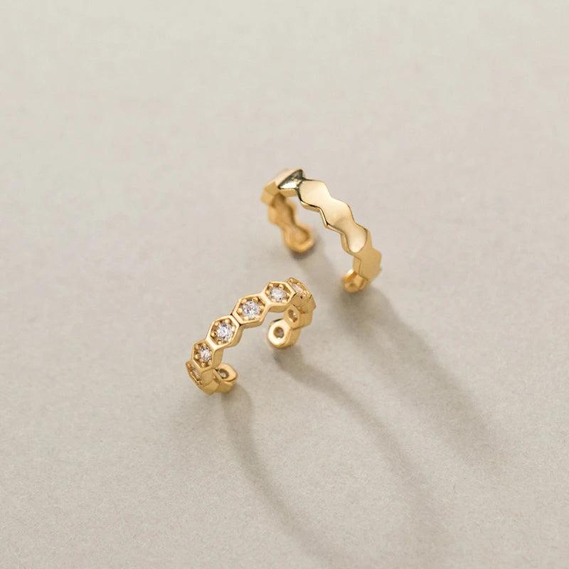 925 Silver Zircon Ear Cuff Earrings Party Jewelry Gift