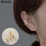 925 Silver Zircon Ear Cuff Earrings Party Jewelry Gift