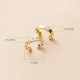 925 Silver Zircon Ear Cuff Earrings Party Jewelry Gift