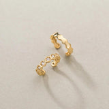 925 Silver Zircon Ear Cuff Earrings Party Jewelry Gift