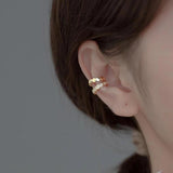 925 Silver Zircon Ear Cuff Earrings Party Jewelry Gift