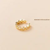 925 Silver Zircon Ear Cuff Earrings Party Jewelry Gift