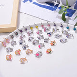 20 Pair Animal & Flower Clip-on Earrings for Girls Pack