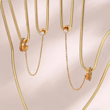 Zircon 18K Plated Chain Fringe Ear Cuff Daily Jewelry