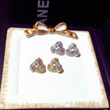 Rhinstone Lady Ear Studs Glamour Earrings