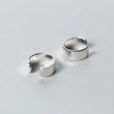 Minimalism Round Clip Earrings 925 Sterling Silver For Women Girls