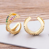 Nidin Punk Style Ear Cuff Earrings for Women X Shape Ear Clips