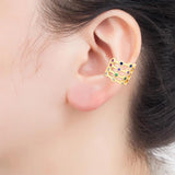 Nidin Punk Style Ear Cuff Earrings for Women X Shape Ear Clips